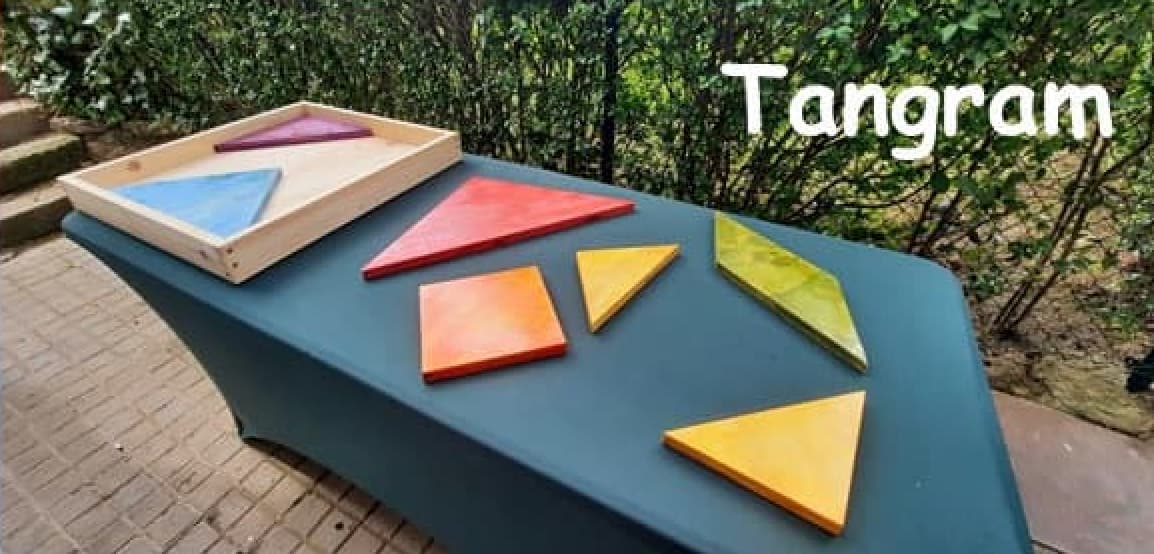 Tangram juego gigante de madera